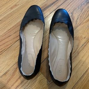 Chloe black ballet flats.